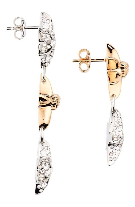 Versace Barocco Starfish Mismatched Drop Earrings.